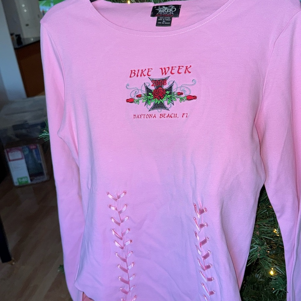 Top, Bike Week Daytona Beach Fl, Size XL, Pink, EUC
